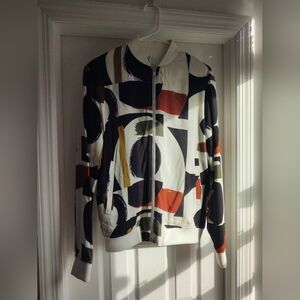 ZARA JACKET Women's Small Multicolor Full Zip Long Sleeve Pockets Polyester Soft